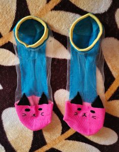 Net Cute Cat Ankle Socks Free size for teens