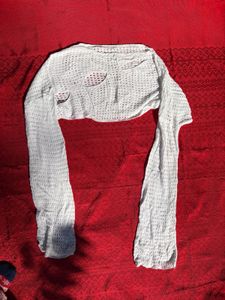 White Crochet Crop Top