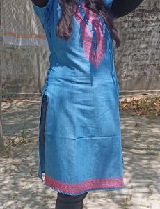 Denim Kurta