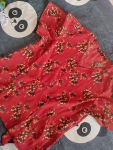 Van Heusen Red Floral Top,Bustsize-38, Christmaspopup
