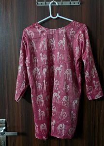 Pink Camel Print Kurti