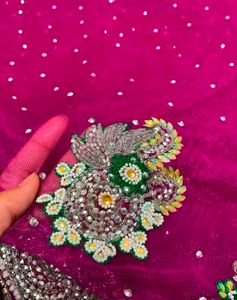 Set Of 3Purple Heavywork Partywear Saree✨💕