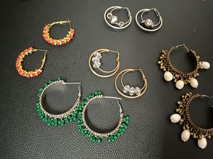 Stunning Earings Combo Of 5 Pcs Set