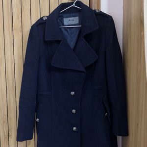 Elegant Navy Blue Trench Coat