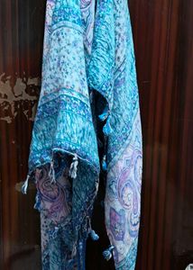 Blue Paisley Scarf
