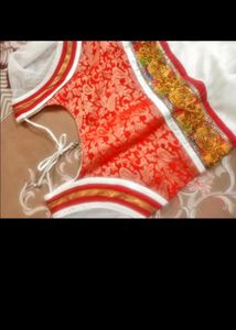 White And Red Anarkali Suit