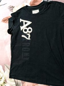 Aeropostale Men Black Regular Fit Cotton Tshirt