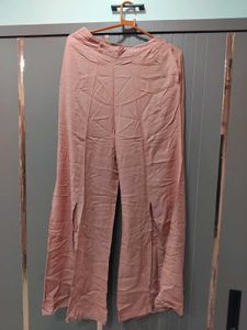 Coral Palazzo With Side Slits