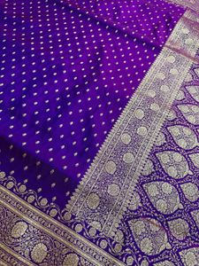 Purple Banarasi Silk Saree