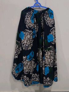 Blue Rose Bohemian Skirt.