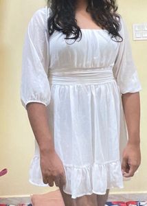 White Frill Dress😻