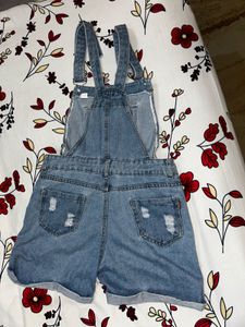 Cute Denim Dungaree Shorts