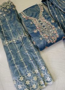 Pakistani Tissue Suit  Dress Material