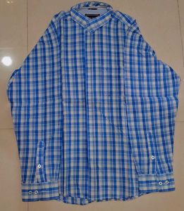 Men's Blue Checkered Casual Shirt