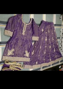 Heavy Embroidery Short Kurti With Skirt Dupatta