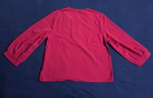 Maroon Button-Down Blouse