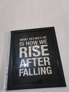 Glass Franed Wall Hanging :,what defines Us We Eis