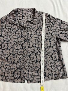 Vintage Floral Print Button-Up Shirt
