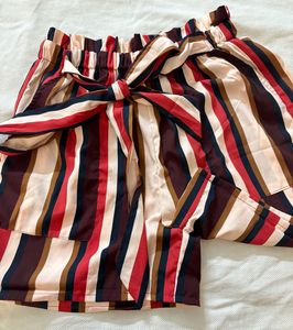 Striped Tie-Waist Shorts