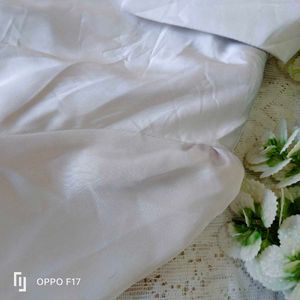 White Satin Shirt Dress 👗