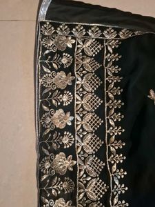 Embroidered Black Dress