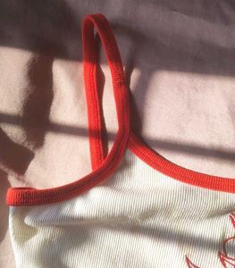 Devil Graphic Crop Tank Top