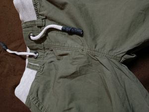 Green Cargo Track Pants For Boys