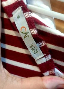 Sassy Red White Stripped Top