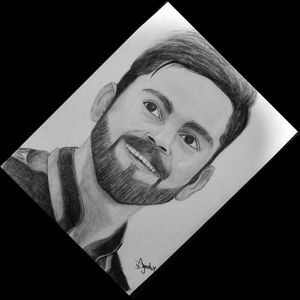 Virat Kohli Realistic Sketch Drawing