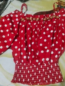 Red Polka Dot Top