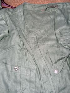 Green Button-Down Shirt