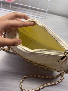 Cream Chain Bag