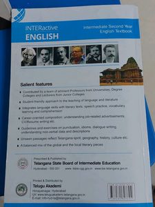 Intermediate English Textbooks | Telangana State Board