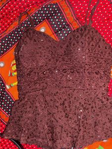 Brown Dress Material