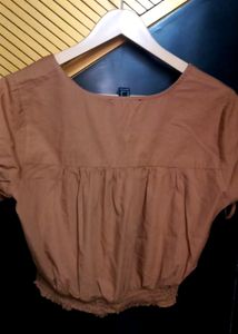 FOREVER 21 brown crop top