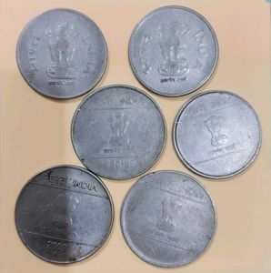 Rare Coins 1and 2 Rupees(Combo 6 Coin