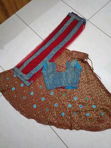 Brocade Lahenga Choli For Girl