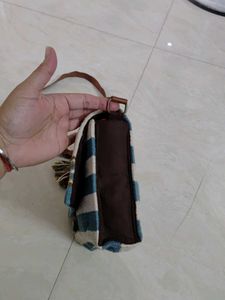 Crossbody Bag/ Handicraft With Leather Belt