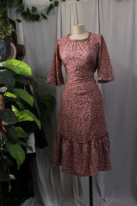 Floral Pink Midi Dress