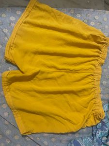 Yellow Colour Cute Shorts With Pocket @rs 99