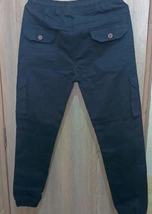 Jet Black Cargo Pants