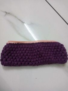 Crochet Purple Pouch