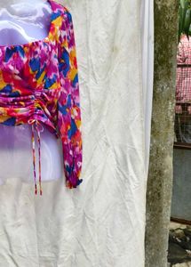 Colorful Floral Print Top