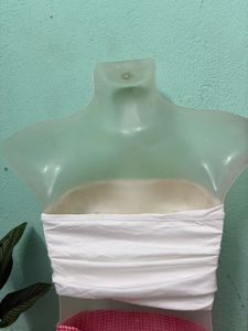 White Bandeau Top 🦢🤍