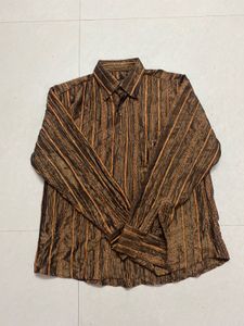 Stylish Brown Striped Shirt