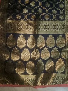 Pink And Navy Blue Anarkali Suit Set