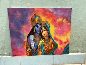 Radha Krishna  Painting On 16×20 Inches Canvas