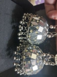 Boho Mirror Jhumka Earrings