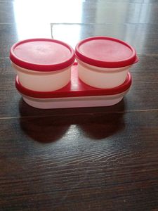 Plastic Tiffin Set Red Colour