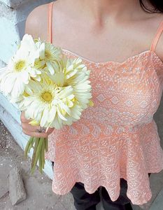 Aesthetic Chikankari Peplum Tank Top